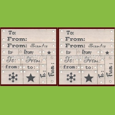 2 SETS DCWV - DieCuts With A View METALLIC ACCENTS Tags Labels 13 pcs CHRISTMAS