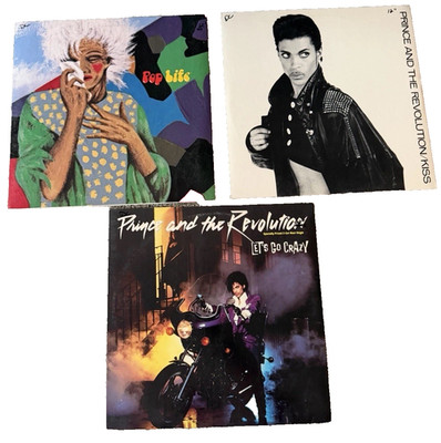 Prince 3 Vinyl Lot Kiss/Lets Go Crazy/Pop Life 12''