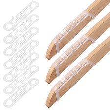 60 Pcs Clothes Hanger Grips Non-Slip Rubber 105mm Double-hole Design, White