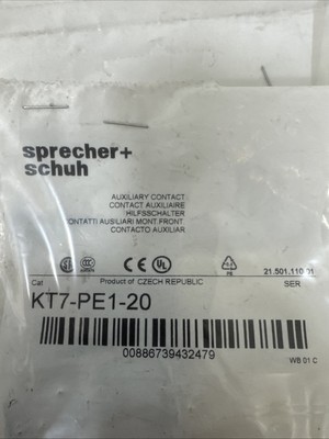 SPRECHER & SCHUH KT7-PE1-20 / KT7PE120 (BRAND NEW)