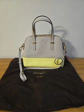 Kate Spade Two Tone Yellow (lemonade) Leather Cedar Street Maise Satchel