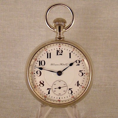 119 YEARS OLD HAMPDEN ''SPECIAL RAILWAY'' 21j OPEN FACE 18s RAILROAD POCKET WATCH