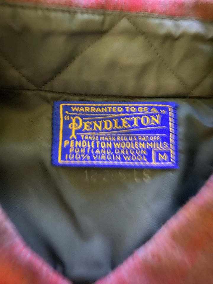 PENDLETON, Women’s 100% Vigin Wool Red/Brown Button Down Plaid Shirt, Sz M. - Image 3 of 4