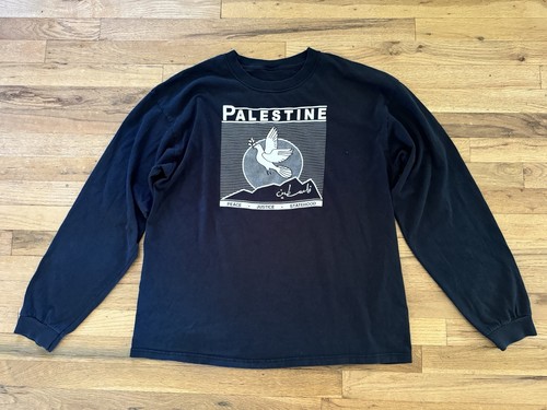 Vintage 90s FREE Palestine T Shirt Single Stitch Mens XL PEACE STATEHOOD Y2K