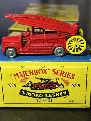 Matchbox Series A Moko Lesney No. 9 Old Fire Engine + Box | eBay