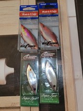(4) Lipless Crankbaits Cotton Cordell Super Spot 1/4oz & 1/2oz Rat-L-Trap