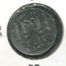 ALBANIA ITALIAN OCCUPATION 1939 coin 2 LEX good condition