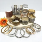 GOLD & SILVER TONE BRACELET LOT VINTAGE TO NOW FASHION/COSTUME JEWELRY LOT