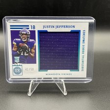2020 Panini Encased - Justin Jefferson RC Substantial Rookie Swatches # /50