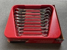 🇺🇸Snap-on Tools XS609A 9pc SAE 10° Offset 12pt Short Chrome Box Wrench Set🇺🇸