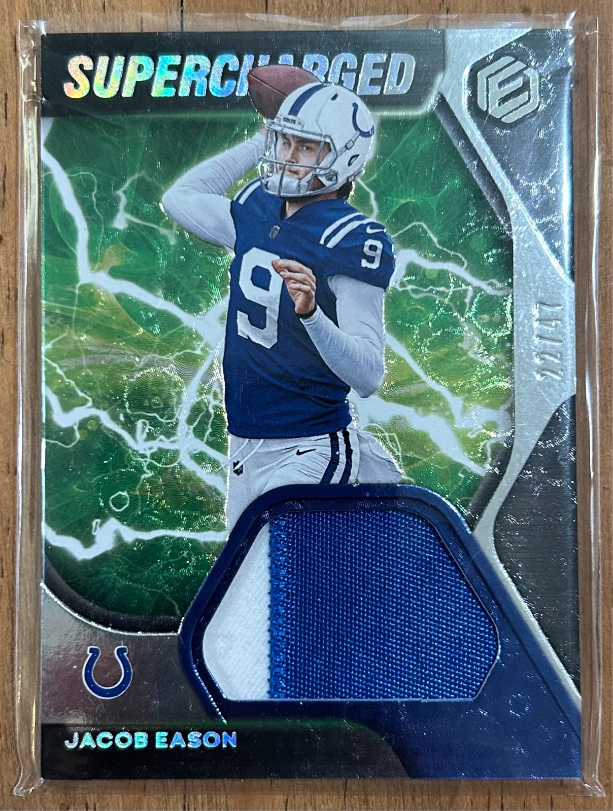 2020 Panini Elements - Supercharged Jacob Eason #SC-11 Silver /47 (MEM, RC)