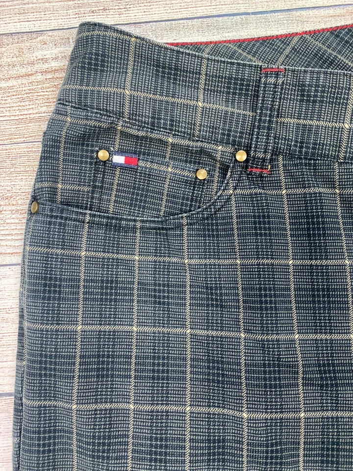 Pantalones a cuadros grises Tommy Hilfiger para mujer talla 20 Y2K de colección Foto 3 de 4