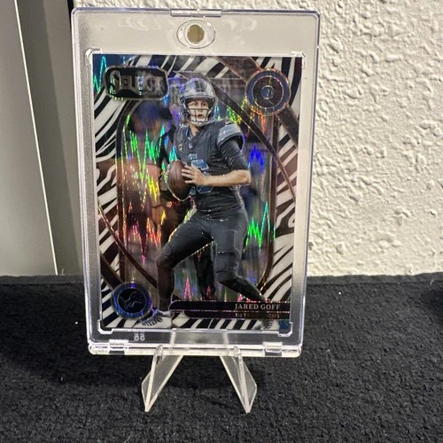 2024 Panini Select - Club Level Jared Goff #228 Zebra Prizm