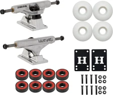 Skateboard Trucks Tiago Lemos Mid 139 8.0" with 52Mm Wheels, ABEC 5 Bearings, Mo