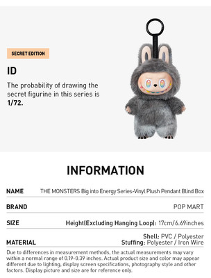 ✨ POPMART The Monsters Labubu Big into Energy - Plush Blind Box 6