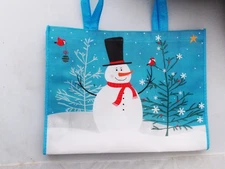 NWT Large Holiday Shopping Tote Bag - Snowman