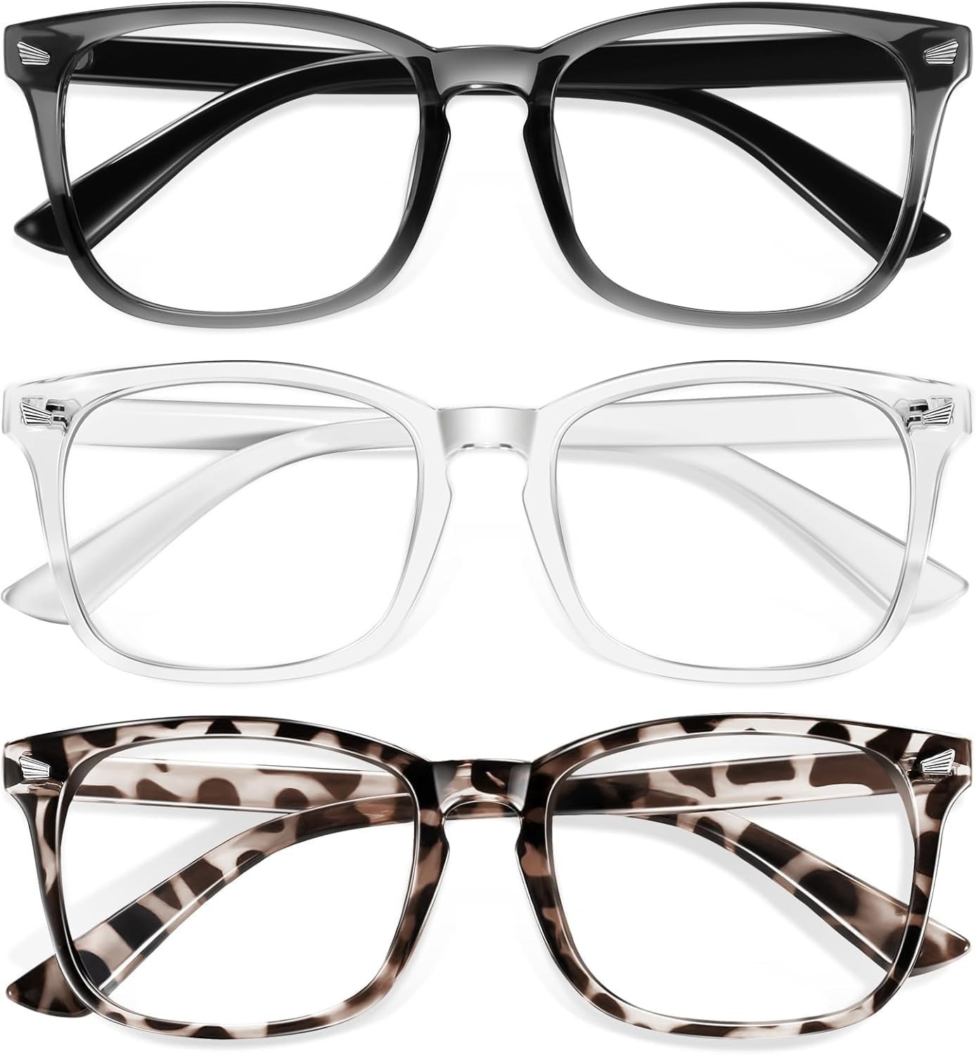 Blue Light Glasses for Kids 3 Pack Blue Light Blocking Glasses for Teen Boys ...-image