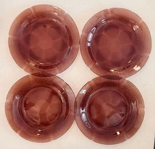 Forte Crisa Fortecrisa Glass Plates (4) Cranberry FCG2 Textured