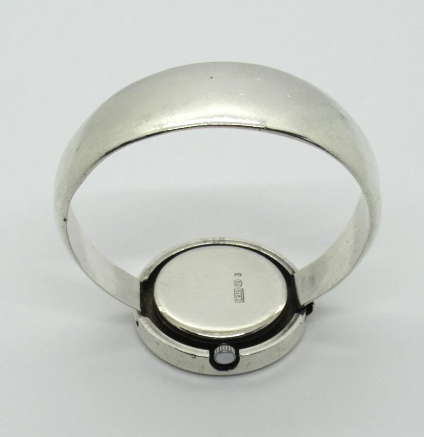 DESIGNER QUINN Armbanduhr 925 Silber 70 Modernist FS Scheurle Luxury massiv 70Gr - Bild 4 von 4