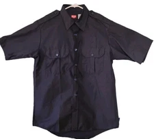 Red Kap Sentinel Basic Security Short Sleeve Shirt Medium Navy Blue Excellent!