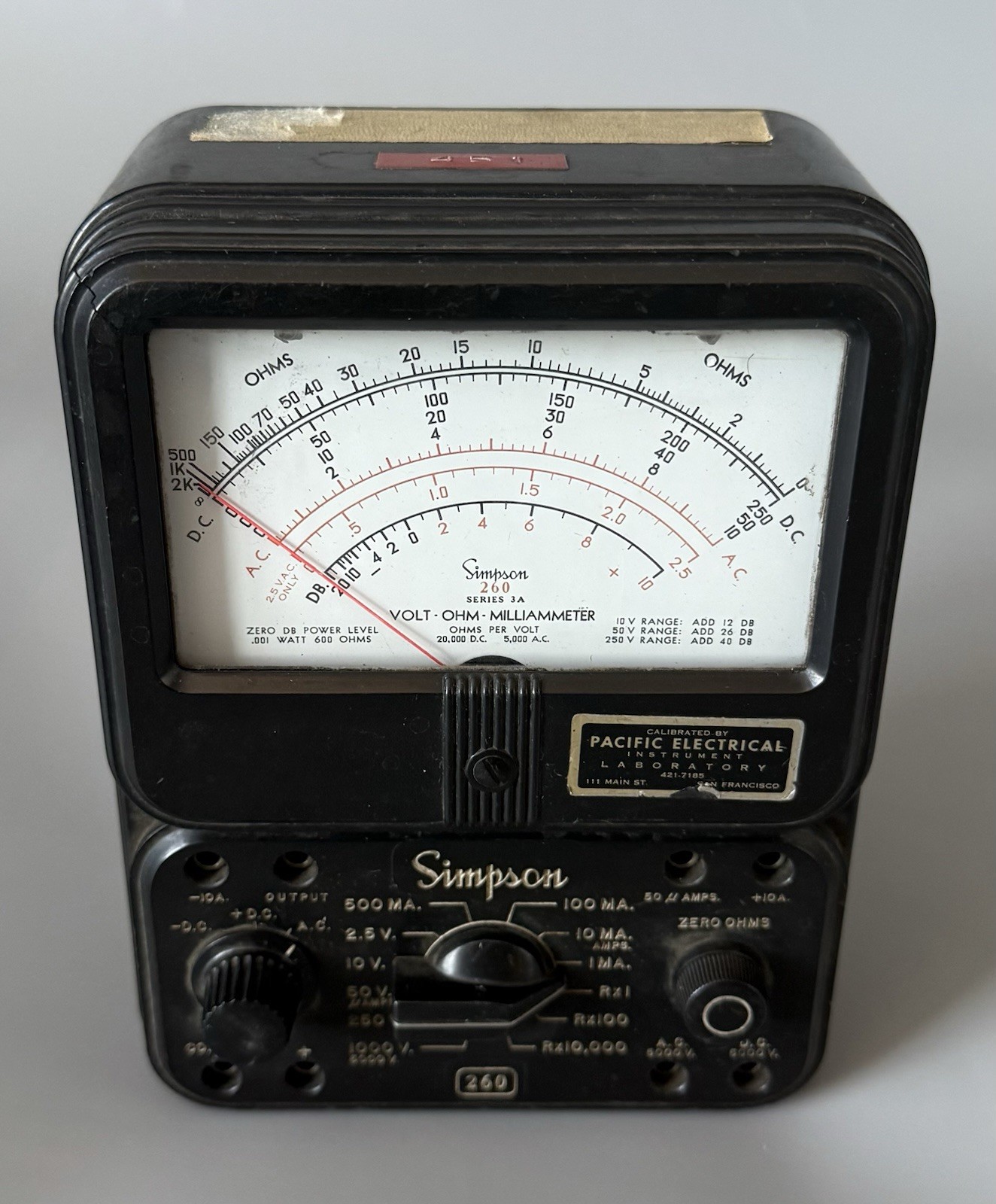 Untested — Simpson 260 Series 3A Milliammeter — See Description | eBay