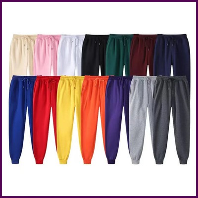 Men s Casual Solid Color Sports Pants Running Jogging Fitness Pants