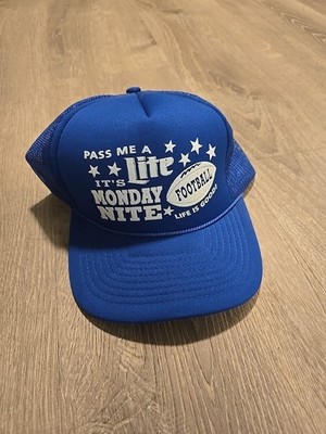 Miller 'Lite' Time ~ Monday Nite Football ~ Blue/White SnapBack Trucker NFL HAT