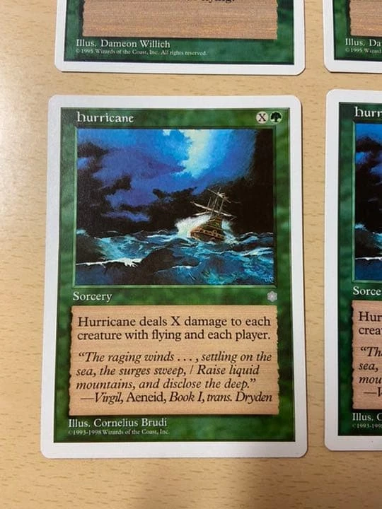 MTG Hurricane English 4th 2ED 2 Anthology Cards Complete Set Used - Image 4 of 4