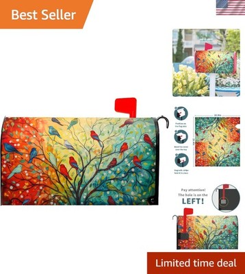 Large Magnetic Spring Mailbox Cover 25x21'' - Colorful Tree of Life Design