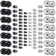 TOAOB 100 Sets Sew on Snap Buttons Brass Snaps Fasteners Press Studs Snap Kit...