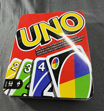 Mattel UNO Card Game Deck in Metal Tin Case 2010, 2-10 Players