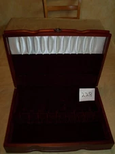 VINTAGE STERLING SILVER PLATE SILVERWARE FLATWARE WOOD STORAGE BOX CHEST CASE