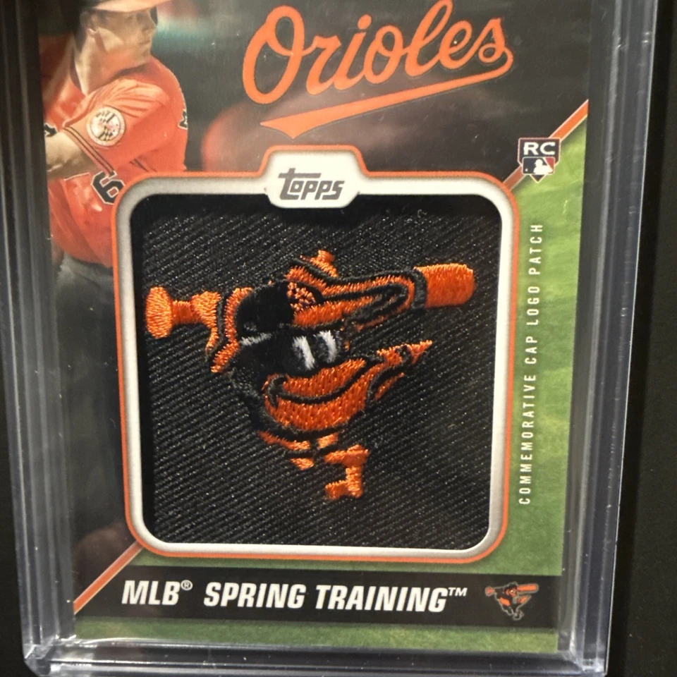 Ryan Mountcastle RC 2021 Topps RC Cap Logo Patch Black Parallel  #/299 Orioles - Image 4 of 4