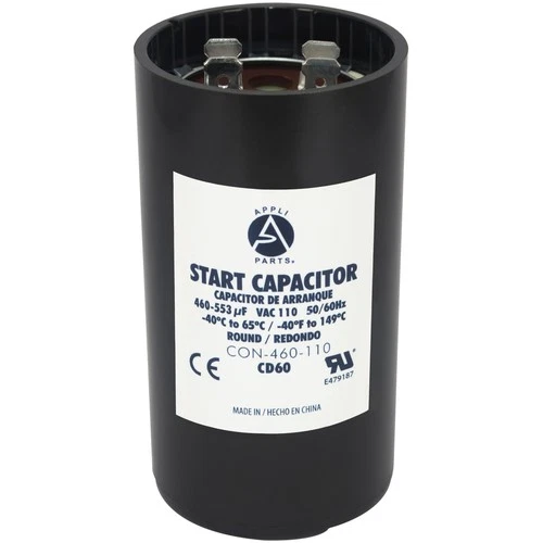 Appli Parts motor start capacitor 460-553 Mfd (microfarads) uF 110-125 VAC unive