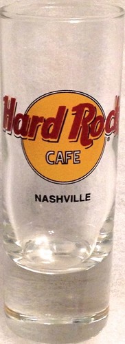 Hard Rock Cafe NASHVILLE SHOT GLASS 4" Cordial Classic HRC Logo Small BLACK Text - Picture 2 of 2