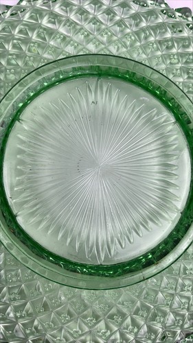 Green Westmoreland "English Hobnail" Depression Era 9" Flared Salad Plate - Picture 5 of 6