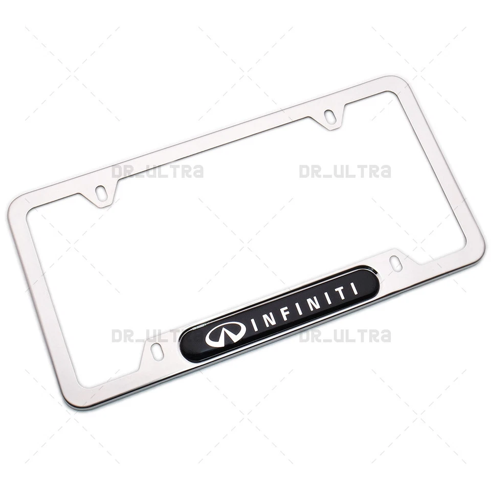 Infiniti IPL Sport License Frame Plate Custom Cover Stainless Steel Chrome - Image 2 of 4