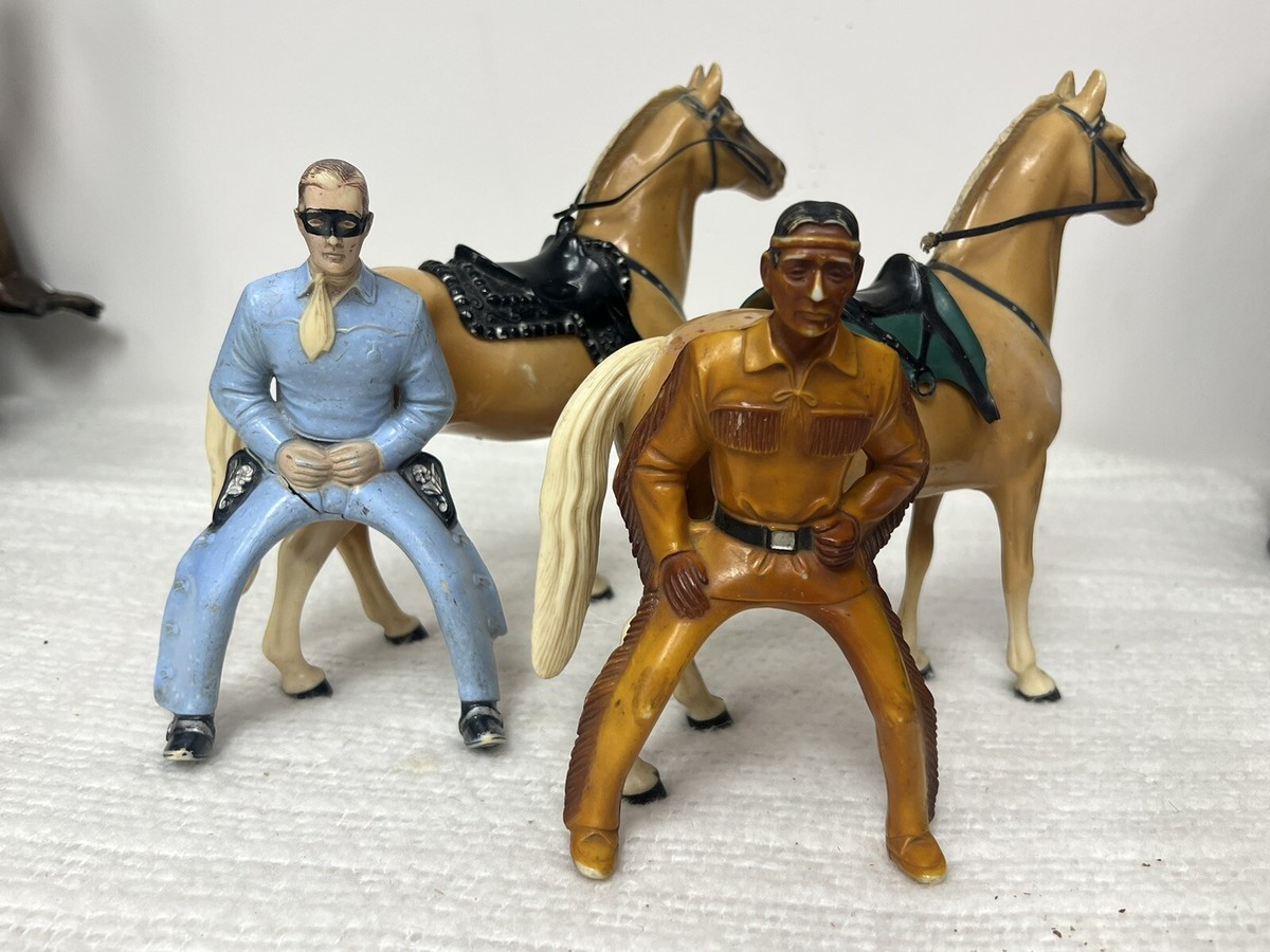 Vintage 1950's The Lone Ranger, Silver, Tonto & Scout Toy Vintage 1950's The Lone Ranger, Silver, Tonto & Scout Toy