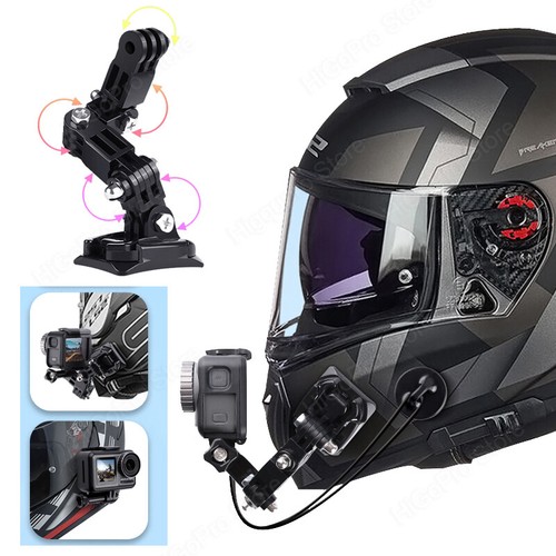 Montaje de de casco para accesorios GoPro Hero 10 9 8 7 6 5 4 motocicleta Yi osmo | eBay