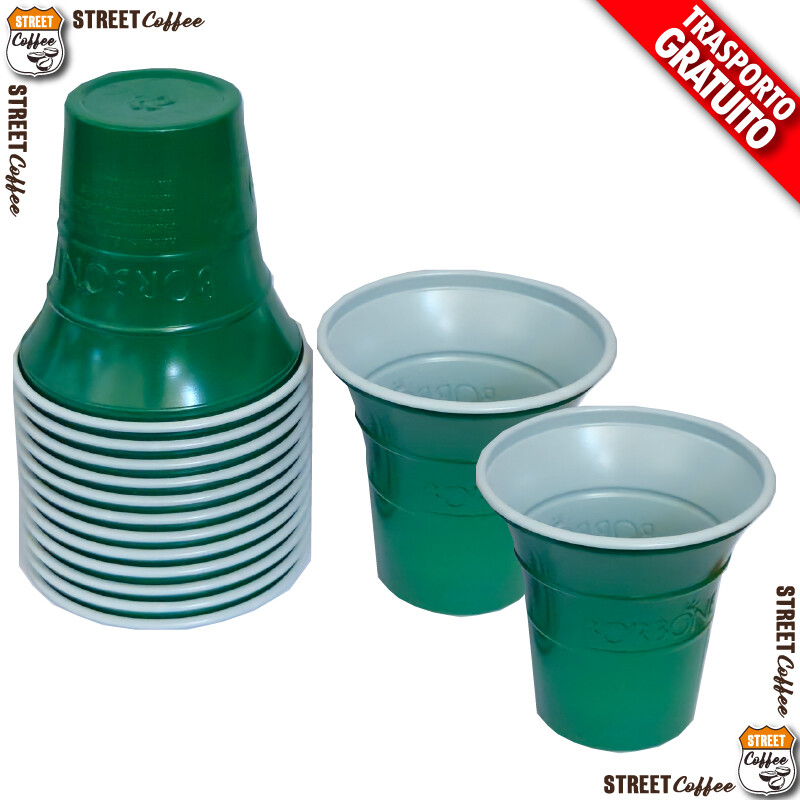 100 200 500 1000 4200 Bicchierini Caffè Borbone 80cc In Plastica Riciclabili Kit