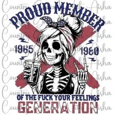 Sublimation Transfer GenX Skull Ready To Press Heat Transfer