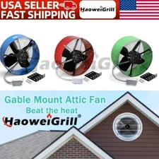 15 Inch Gable Mount Attic Fan with Adjustable Thermostat for Attic, Garage, Shed