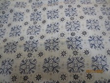 26 x 42" Dear Stella Blue Snowflakes 52 cotton quilt Christmas winter fabric