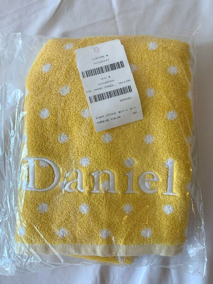 Novo Conjunto de 3 Toalhas de Cerâmica Celeiro, Amarelo com Pontos Brancos — "Daniel" - Imagem 4 de 4