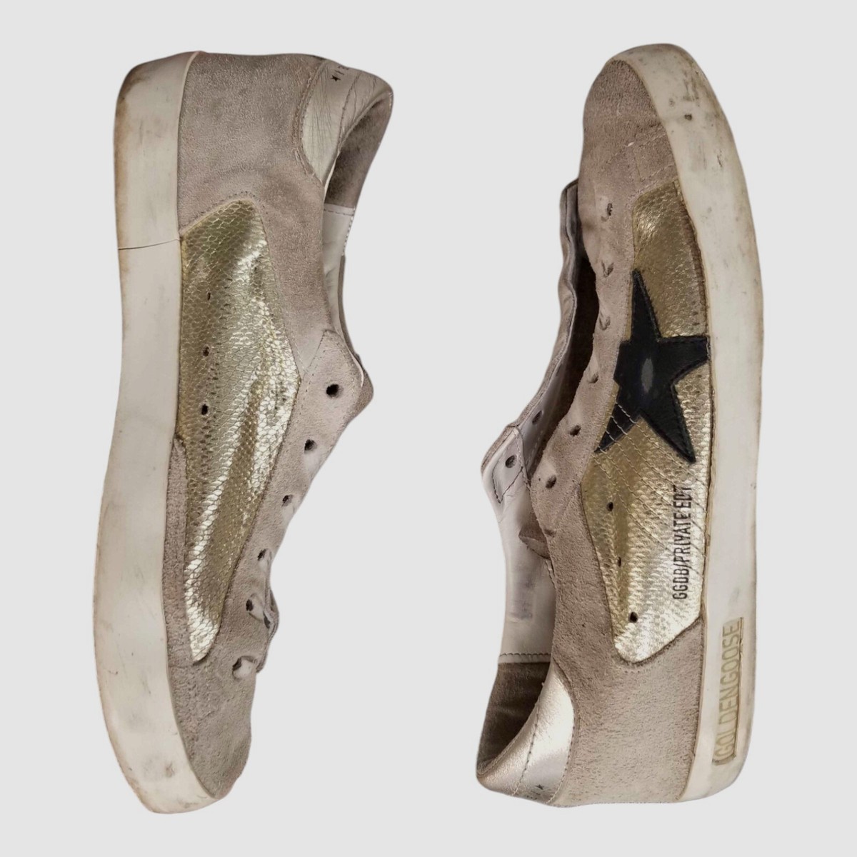 スニーカー GOLDEN Women Sneakers GWF00351F00400315407 Beige $625 Golden Goose Women Beige Gold Superstar Low-Top Sneaker
