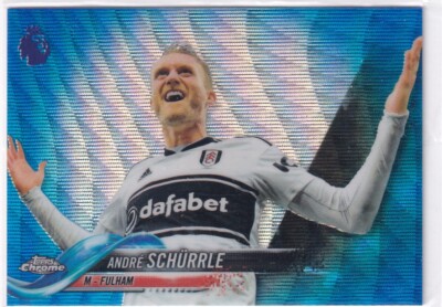 Topps Chrome Premier League 2019 No. 89 Andre Schürrle Blue Wave Refractor 72/75