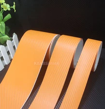 Useful Orange 3D Texture Carbon Fiber Vinyl Tape Wrap Film Strips Sticker - CF
