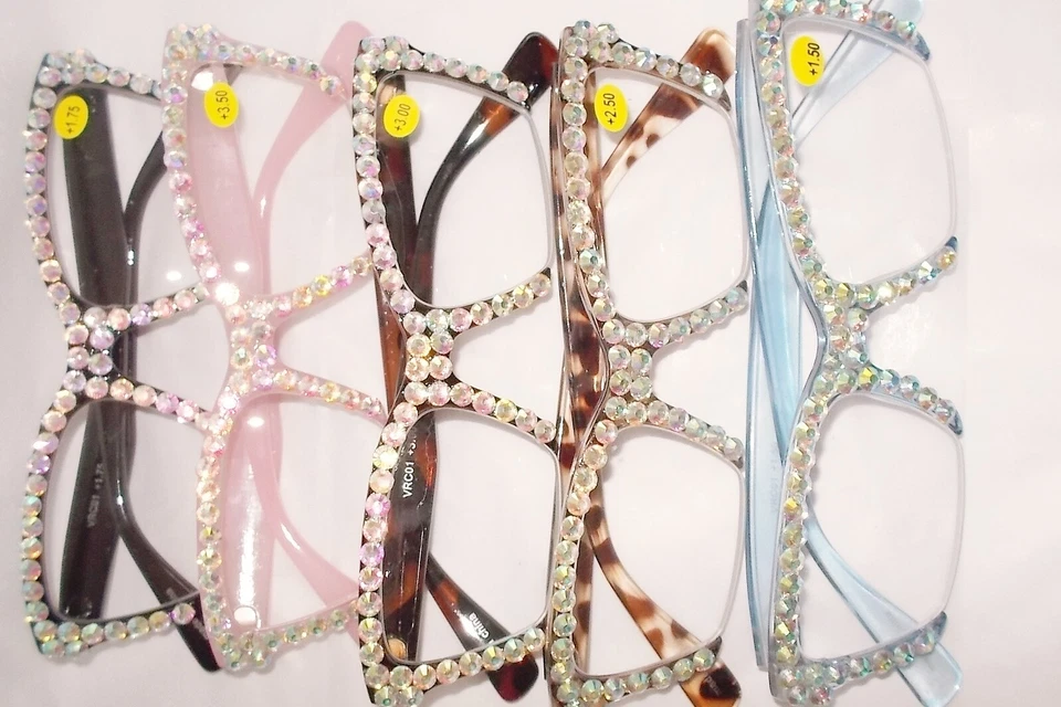 GAFAS DE LECTURA ROSA AZUL NEGRO LEOPARDO MARRÓN ESTRÁS ESTILO RETRO ENVÍO GRATUITO Foto 2 de 4