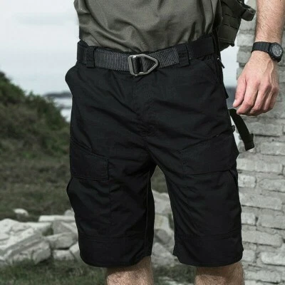 Herren Außen Taktische Shorts Schnelltrocknend Cargo Hose Caprihose Multi Tasche - Bild 1 von 4