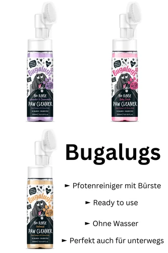 Bugalugs Pfotenreiniger mit Bürste verschiedene Sorten 200ml